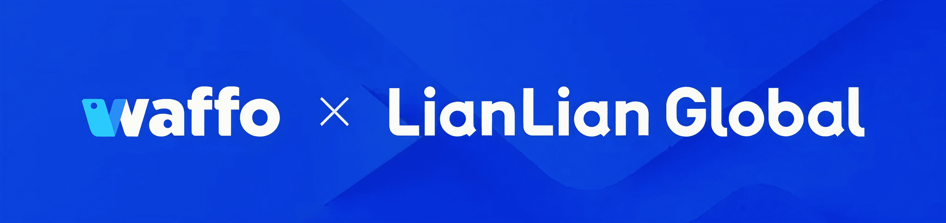 Waffo and LianLian Global official partnership announcement logos.